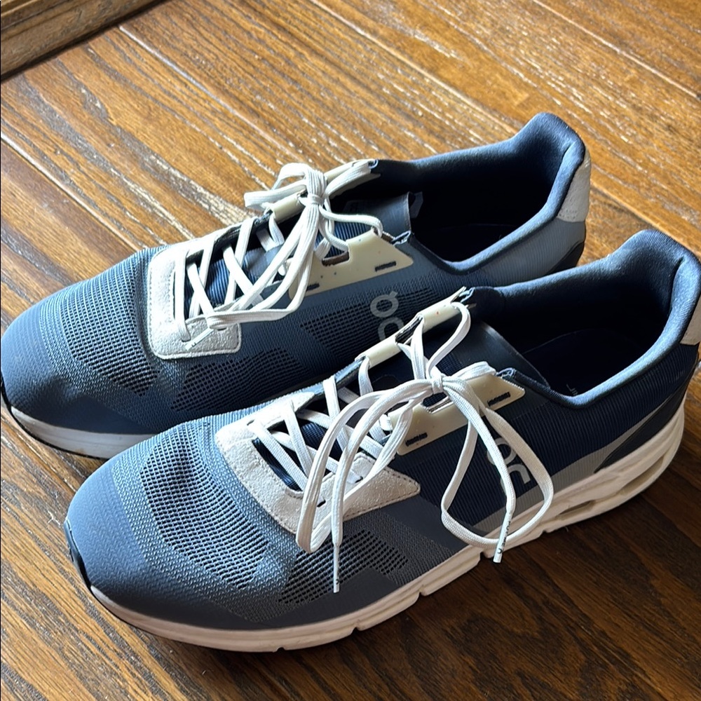 On Running Men's Blue and White Sneakers